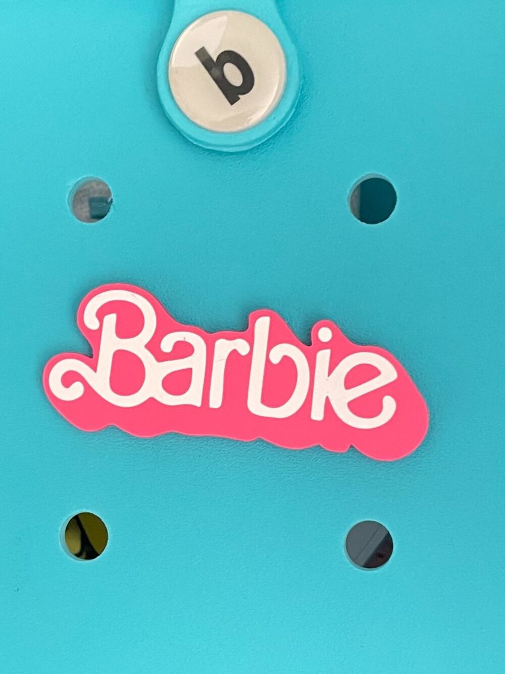 B Stock BARBIE Logo Bogg Charm-Barbie Bogg Charm-New!